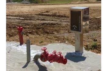 Approved fire hydrants above ground