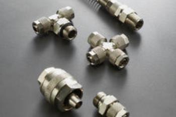Series 300 nickel plated brass push-in fittings