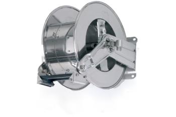 Hose reel for atex stainless steel chemicals
