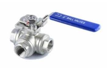 "L" SHAPE 3 WAY STAINLESS STEEL BALL VALVE