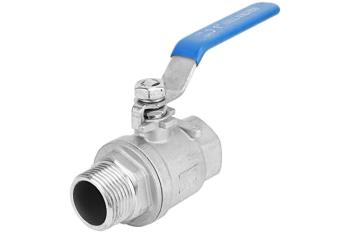 STAINLESS STEEL BALL VALVE WITH MALE - FEMALE LEVER