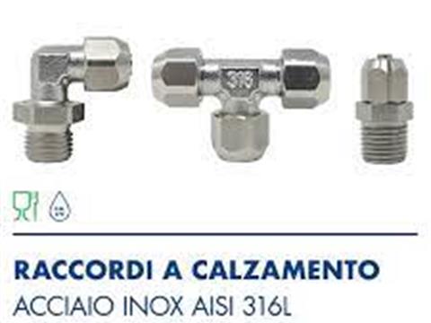 Raccordi inox aisi316l a calzamento
