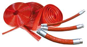 FIREPROOF SHEATH IN FIBERGLASS AND SILICONE