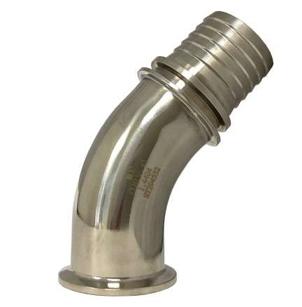 STAINLESS STEEL CLAMP CONNECTOR WITH HOSE HOLDER WITH UNDERHEAD RING DIN 32676