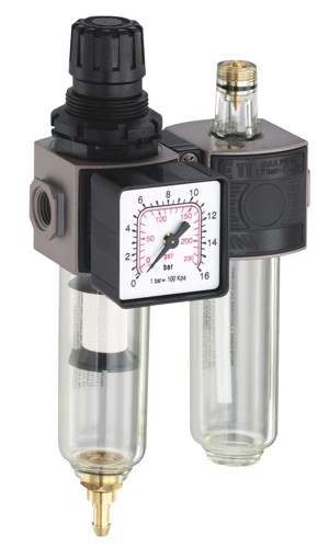 M120 - E/12 GRUPPO FILTRO REGOLATORE E LUBRIFICATORE