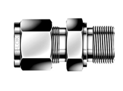 LOK SOM - BSPP male metric tube for metal gasket