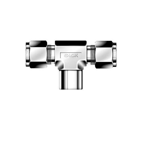 LOK STBF - Metric tube-to-tube tee - NPT center female
