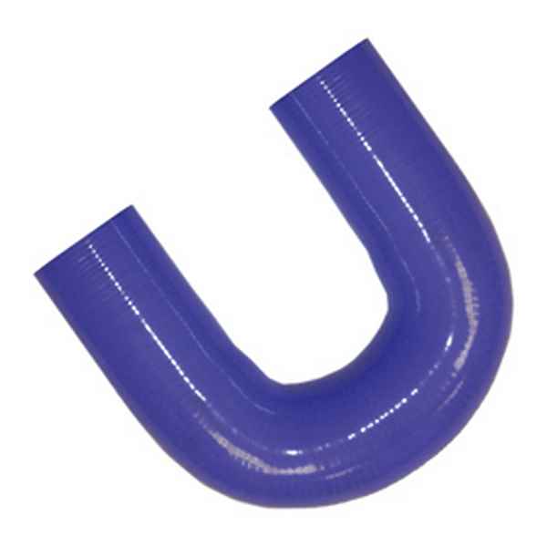 MANICOTTO in SILICONE 180�C BLU - CURVO 180� GAMBO 150mm