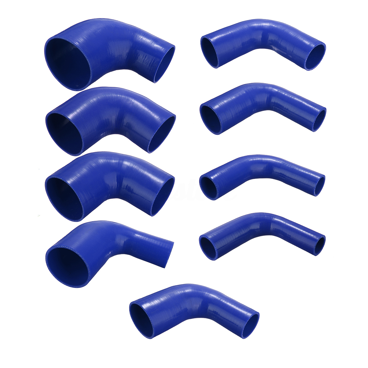 SILICONE SLEEVE 180 C BLUE - REDUCED - CURVED 45 - STEM 150mm