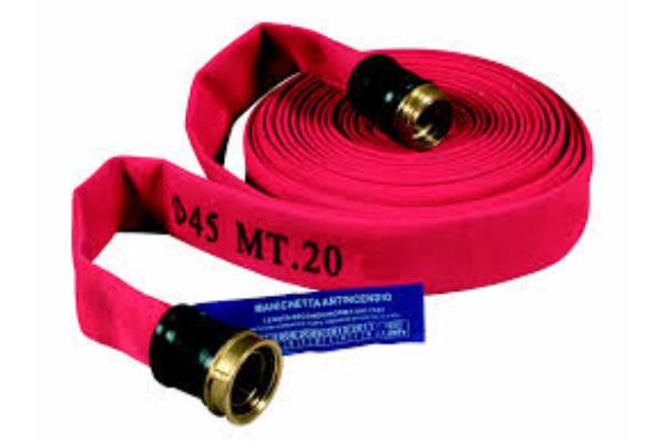 CONNECTED RED FIRE HOSE