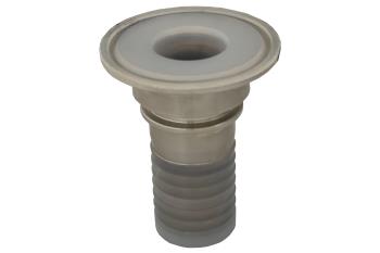 RACCORDO CLAMP PFA PORTAGOMMA CON ANELLO SOTTOTESTA DIN 32676