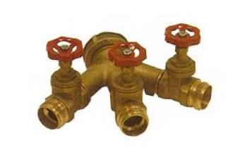 THREE-WAY DIVIDER WITH GATE VALVES