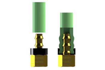 HOSE FITTINGS WITH MANUAL SELF-LOCKING HOSE