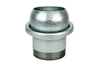 122 - GALVANIZED THREADED MALE SPHERICAL FITTING