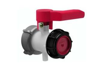 IBC BALL VALVE FITTING WITH THREADED COVER