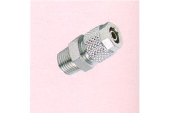 Straight fitting with BSPT ISO 7/1 conical male thread