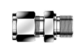 LOK SOM - BSPP male metric tube for metal gasket